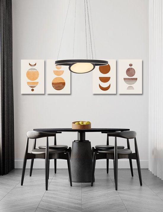 Steinhauer lampe suspendue Ringlux - noir - métal - 60 cm - module LED intégré - 3514ZW