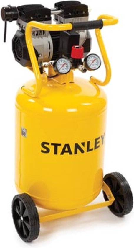 Stanley Compressor, compresseur d'air sans huile, compresseur silencieux, vertical, 1 hp, 8 bar, capacité du réservoir 50 L