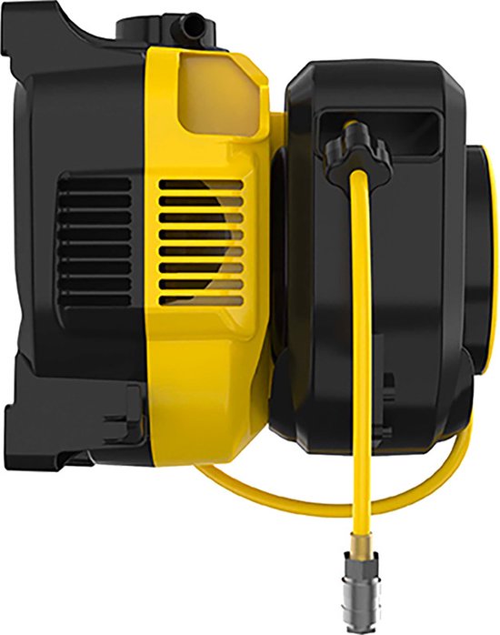 Compresseur d'air Stanley, sans huile avec enrouleur de câble, montage mural, 1,5 hp, 8 bar, Jaune