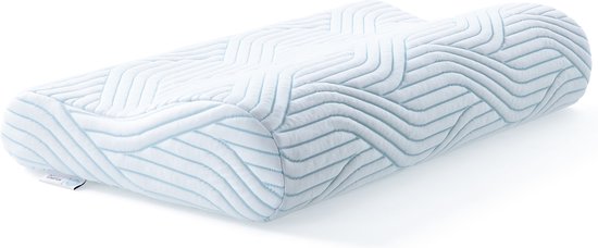 TEMPUR - Oreiller ergonomique - Taille Small & 61 x 31 x 8.5 cm - Avec la technologie SmartCool et l'allègement de la pression - Pour les dormeurs latéraux et dorsaux - Textile blanc