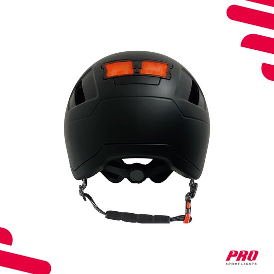 Pro Sport Lights - Speed Pedelec Helmet NTA-8776 - Taille Medium (49-55 cm) & Avec Visière - Equipé d'oreillettes et ajustable - Pour E-bike et Moped Scooter - Plastique noir