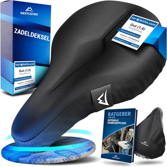 NEXTCOVER® New Universal gel saddle cover bike including rain cover [memory foam] - Housse de selle imperméable avec rembourrage multicouche - Housse de selle imperméable pour selle de vélo pour hommes et femmes - Slim