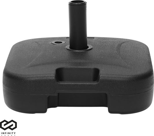 Infinity Goods Base de parasol - remplissable - 40KG - compacte et stable - support de parasol - plastique - anthracite