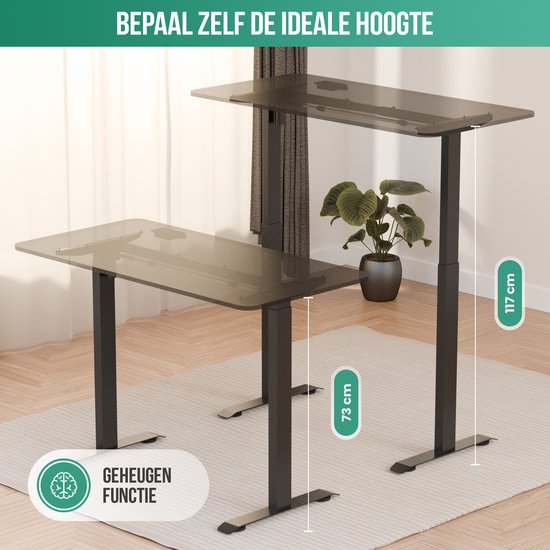 Avalo Piètement de Bureau Réglable Électriquement - Bureau Assis-Debout Électrique - Cadre de Bureau Électrique - Convient pour Plateau de 60-80 x 100-160cm