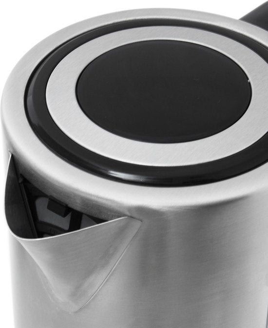 Inventum HW817D - Bouilloire - Capacité 1,7 litre - Acier inoxydable - Fonction maintien au chaud - Éclairage LED - 2200 watts - Acier inoxydable/Noir