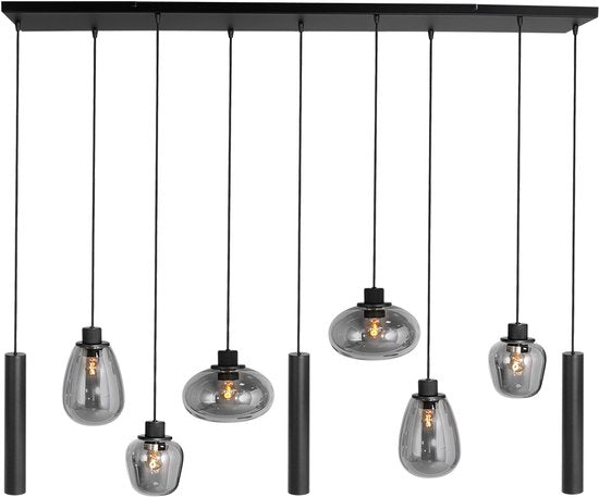 Steinhauer - lampe suspendue - Reflexion - noir - verre métal - lampe design - E27 GU10 - 3796ZW