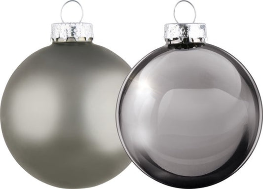 Arti Casa boules de Noël argentées - Set de boules de Noël en verre 6 pièces - Décorations de Noël pour l'intérieur - Décoration de Noël ∅ 8cm