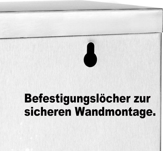 Monzana - Armoire à pharmacie avec serrure - Argent - acier inoxydable - 48,5cm x 25cm x 12cm