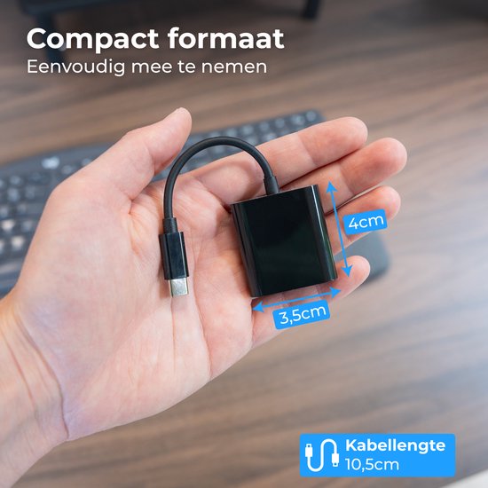 Nuvance SD Card Reader - Lecteur de cartes SD USB C - Lecteur de cartes - Convertisseurs Usb & 8-Pin inclus - Lecteur de cartes mémoire Micro SD - Noir
