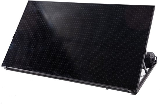 Sunet - Panneau solaire avec prise - 380 Wp & Plug And Play - équipé d'un câble de 5 mètres et d'un micro-onduleur - pour la production d'énergie renouvelable - aluminium noir et verre