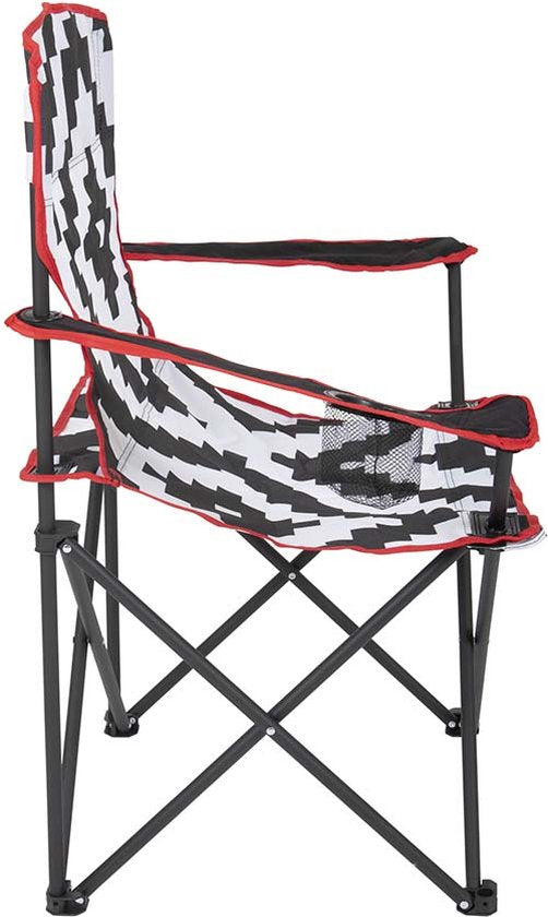 Bo-Camp - Urban Outdoor - Chaise pliante - Madison - Noir/Blanc