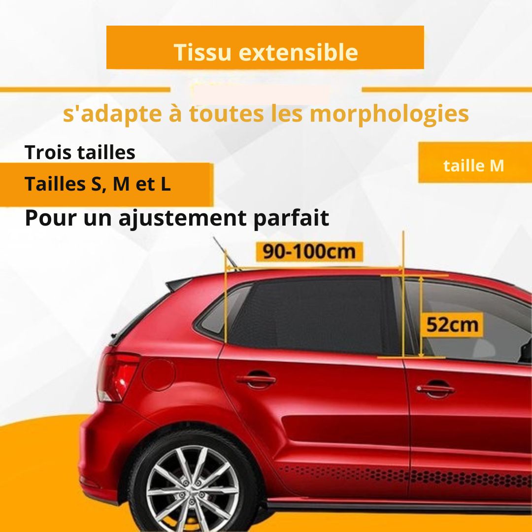 Pare-soleil pour fenêtre latérale voiture bébé -Urban State - Universel - Protection UV - Taille M - Noir