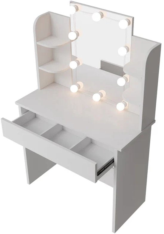 Coiffeuse Zoey - Incl. LED - Blanc