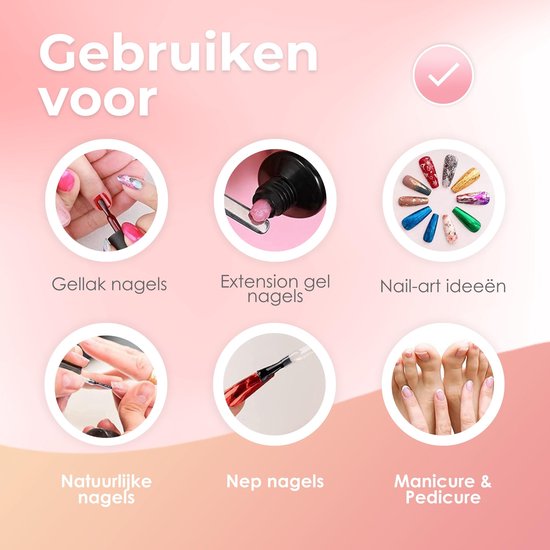 Moods Gellac - Base Coat - Vernis à ongles - Gel Paint Starter Pack - Ongles - Gel Paint Set - 15 ML