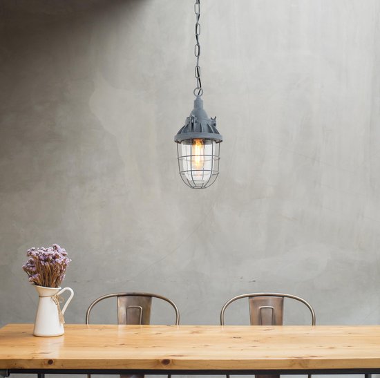 Lampe suspendue Mexlite Ebbe - Gris