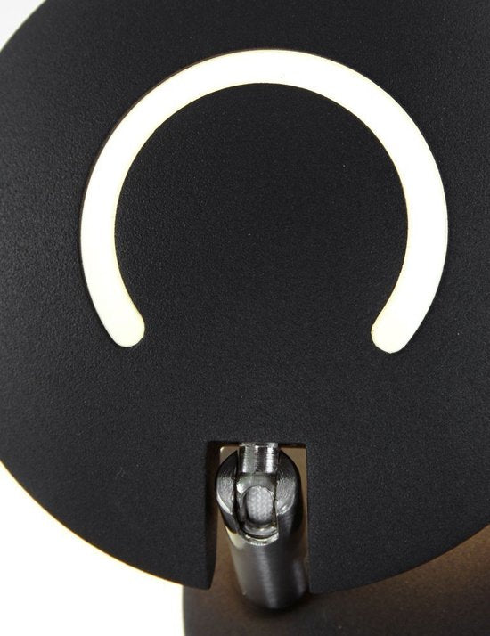 Steinhauer Zenith LED - Applique murale moderne - Noir - H:12cm - Ø:12cm - Universel - Pour l'intérieur - Métal - Appliques murales - Chambre à coucher - Salon