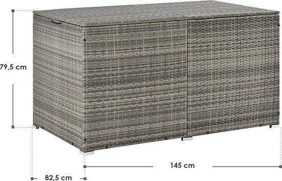 Caisse de stockage 950 ltr avec couvercle et bâche intérieure