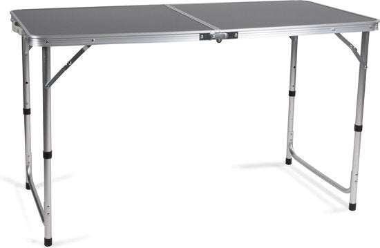 Camp Active Camping Table Set - Table de camping avec 4 tabourets - pliable - légère - compacte - robuste - grise