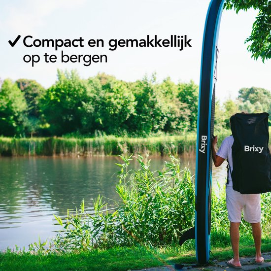 Brixy SUP Board - Inflatable Paddle Board - Set complet - 285 cm - Max. 150 kg - Vert menthe