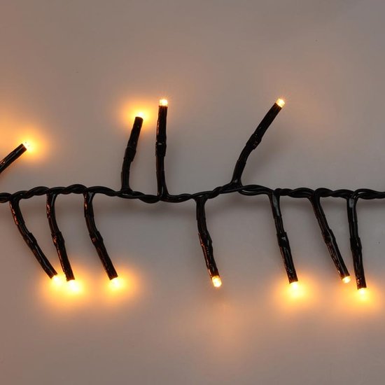Lumières de Noël Maxi Cluster - 400 led - 6m - blanc chaud extra - Minuterie - Fonctions d'éclairage - Mémoire - Extérieur