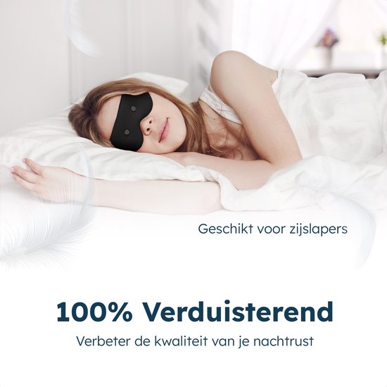 Resty® Masque de sommeil 4-en-1 - 100 % étanche à la lumière - Refroidissement/chauffage/aromathérapie - 3 inserts - Ajustement 4D confortable