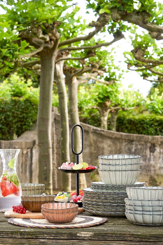 Mica Decorations Bol Corfu - H9 x Ø17 cm - Céramique - Gris