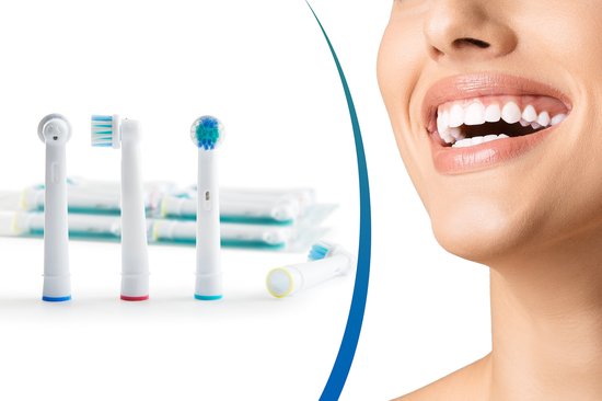 Mycare+ Brush heads - 16 Pieces - Replacement Brushes for Oral B - Brush heads for Electric Toothbrush - White
