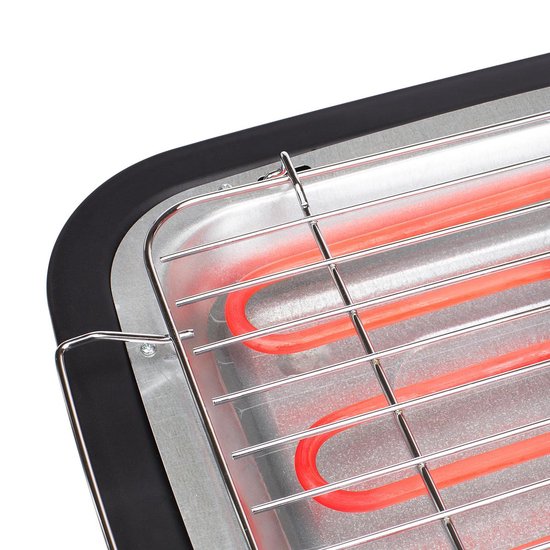 Tristar BQ-2883 Barbecue électrique avec support - Gril de table et support - 2000W - Noir - Parfait pour le balcon ou le camping