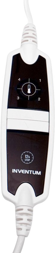 Sous-couverture électrique Inventum HN139G 150x80 cm - Simple - 4 niveaux de chaleur - Couverture chauffante - Lavable - Arrêt automatique - Protection contre la surchauffe - Polaire - Blanc