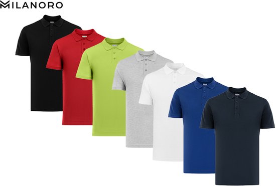 Milanoro - 2XL - Polo - Homme - Bleu marine