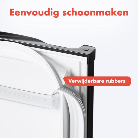 KitchenBrothers Réfrigérateur - 61L Compartiment réfrigérant - 24L Compartiment congélateur - Glacière - Frigo - Freestanding - Noir