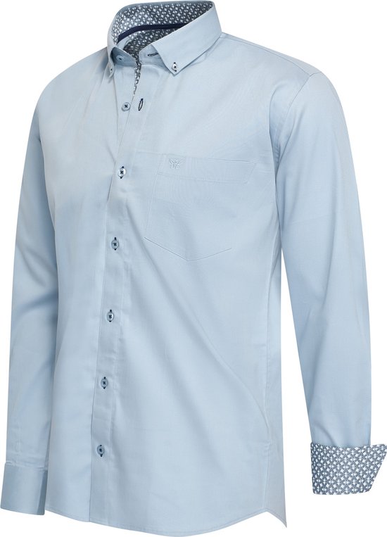 Chemise stretch homme Ancona - Cappuccino Italia - Taille L - Bleu