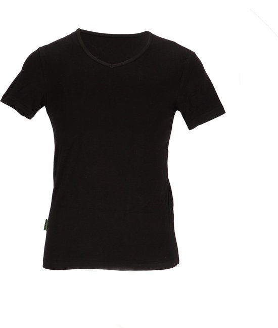 Basset Homme T-Shirt Bambou Col V Noir - Taille M
