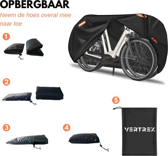 Vertrex Universal Bicycle Cover - Ultra Strong & Waterproof Oxford - Convient pour 1 à 2 vélos - Inclut un sac de rangement