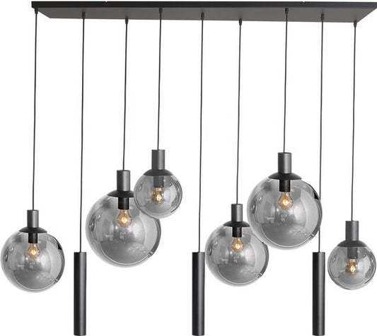 Steinhauer - lampe suspendue - Bollique LED - noir - verre métal verre fumé - lampe design - E27 GU10 - 3798ZW