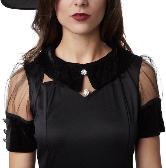 Dressforfun Sorcière noire Tarantella S - costume costume halloween dress up partywear carnaval costume partywear - 302422