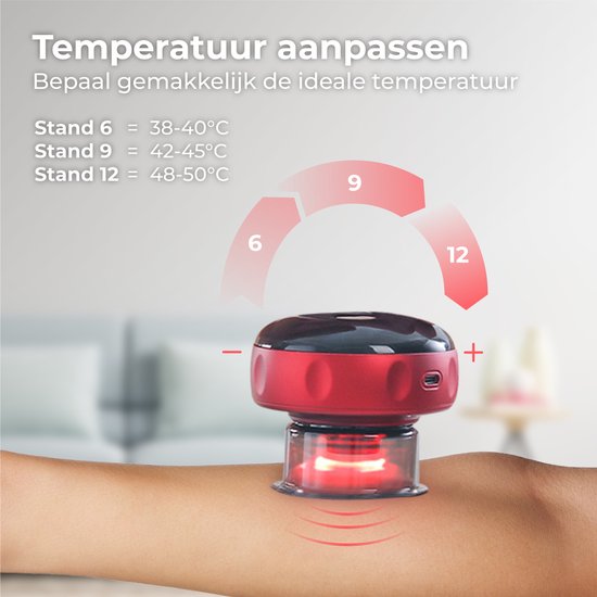 Nuvance - Appareil électrique de massage de la cellulite - 12 niveaux et températures - eBook inclus - Corps entier - Cupping Cups Set Massage - Cellulite Cups - Hijama Cups - Anti Cellulite