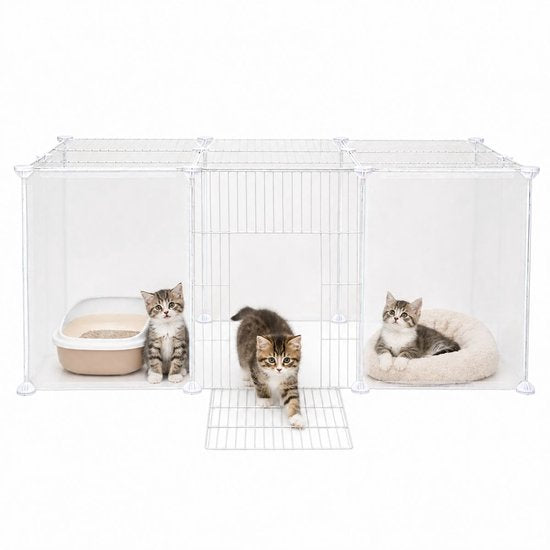 Ceruzo Animal Run 12 Panneaux - Modulaire - Avec Porte - Pour Petits Animaux