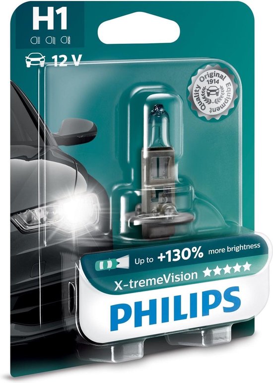 Philips 12258XV+B1 Ampoule halogène X-tremeVision H1 55 W 12 V