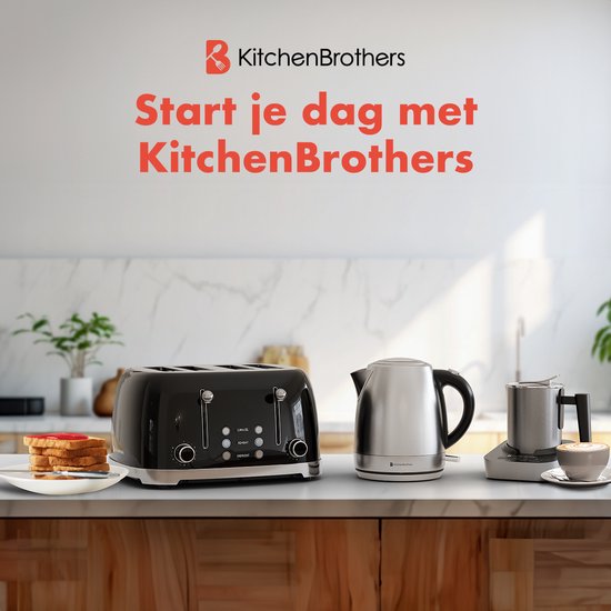 KitchenBrothers Bouilloire - électrique - 1 litre - petite taille pour le camping - bouilloire de voyage avec filtre anti-calcaire - acier inoxydable