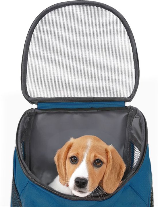 Ceruzo Sac à dos pour chien - Sac à dos pour chat - Max 10 kg- Sac de voyage - 26x33x40cm - Petrol
