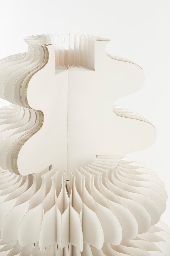 Maison des Saisons Décoration sapin de Noël - H152 x Ø104 cm - Papier - FSC Mix - Blanc