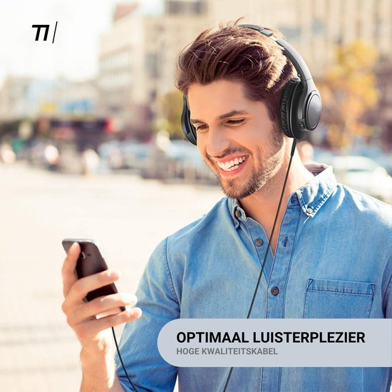 TIKKENS® Câble audio - Prise 2,5 mm vers prise 3,5 mm - Noir - 1,35 m - Aux - Microphone - Convient pour Bose Quietcomfort 25/35, Apple - Casque supra-auriculaire - Câble d'extension