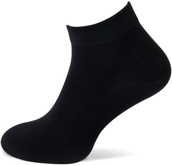 2 paires de chaussettes d'entraînement en bambou - Chaussettes de cheville en bambou doux pour femmes et hommes - 38 - Noir