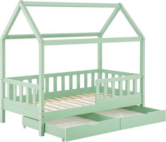 Lit enfant Marli - 90 x 200 cm - Mint - Tiroirs de lit inclus