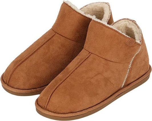 Chaussons Apollo en daim cognac pour femme - Taille 39/40