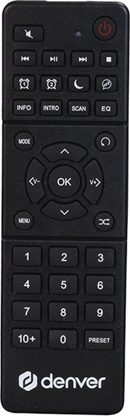 Denver Radio DAB Lecteur CD - Radio rétro - Bluetooth - DAB+/ FM - CD - MDA525 - Darkwood