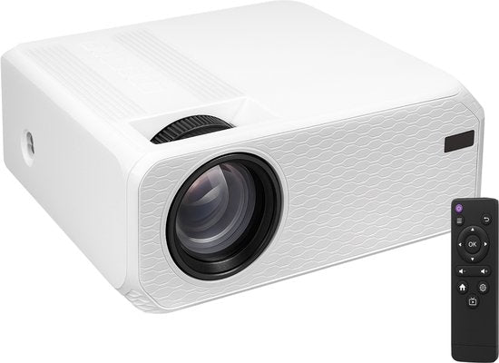Audyn Beamer - Full HD 1080P - Mini Beamer portable - Projecteur sans fil - Wifi et Bluetooth - Beamers - Hdmi, Usb et Aux - Blanc
