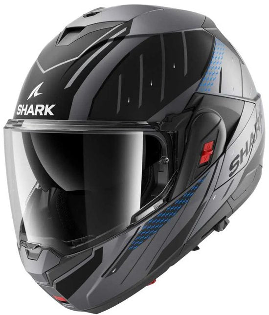 Shark Oxo system helmet casque moto Rydger mat anthracite bleu noir - Taille XXL