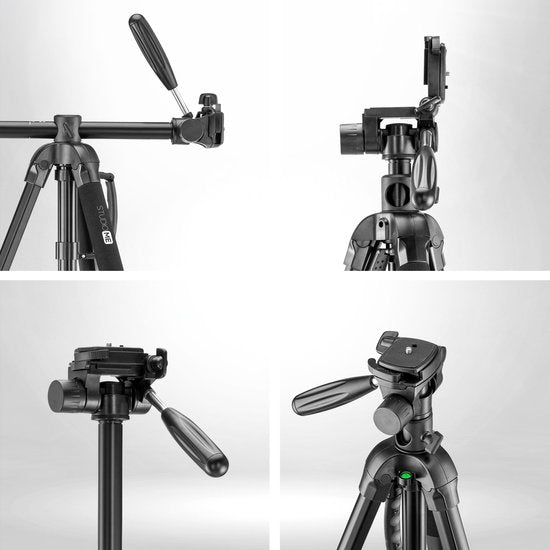 Studio ME Phone Tripod - 179 cm - Camera Tripod - Black - Monopod - Tripod Smartphone - Phone Holder - Tripod Iphone - Tripod Phone / Camera / DSLR